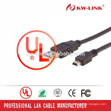 Cable de USB de la fábrica de Shenzhen AM a mini 5pin con el protector doble